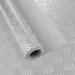 PVC Bodenbelag Dionis 1,5mm Riffelblech Silber 100x90cm