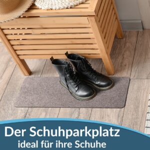 Schuhparkplatz Fußmatte innen Schmutzfangmatte Türmatte schmal Beige