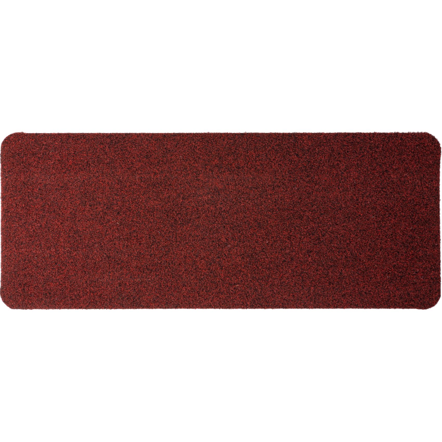 ANRO Fußmatte POET Schuhparkplatz schmal Schmutzfangmatte Unifarben, eckig, Höhe: 3 mm, Schuh-Abstellplatz rutschfest 25x60cm Kräusel Rot wasserdicht