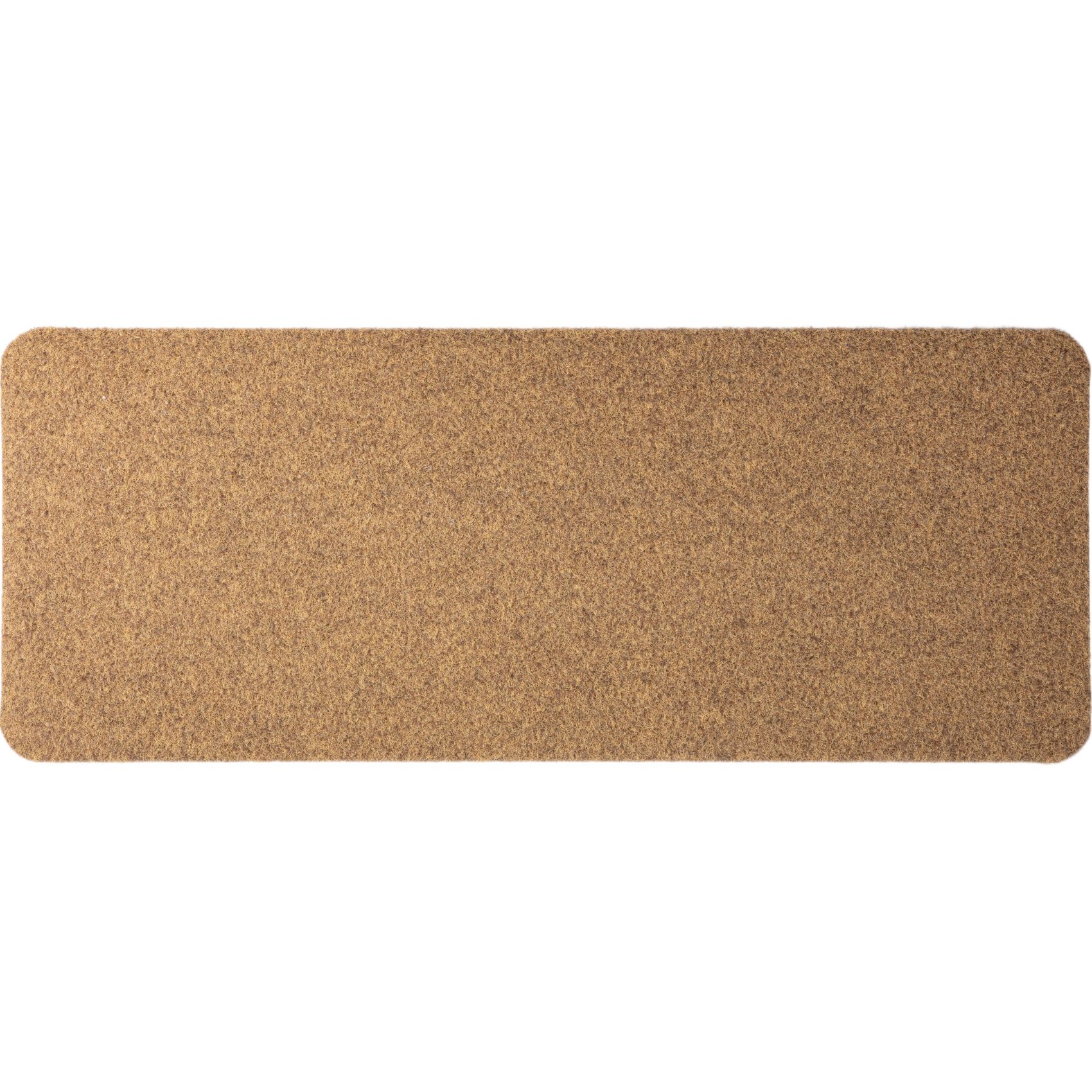 ANRO Fußmatte POET Schuhparkplatz schmal Schmutzfangmatte Unifarben, eckig, Höhe: 3 mm, Schuh-Abstellplatz rutschfest 25x60cm Kräusel Natur wasserdicht