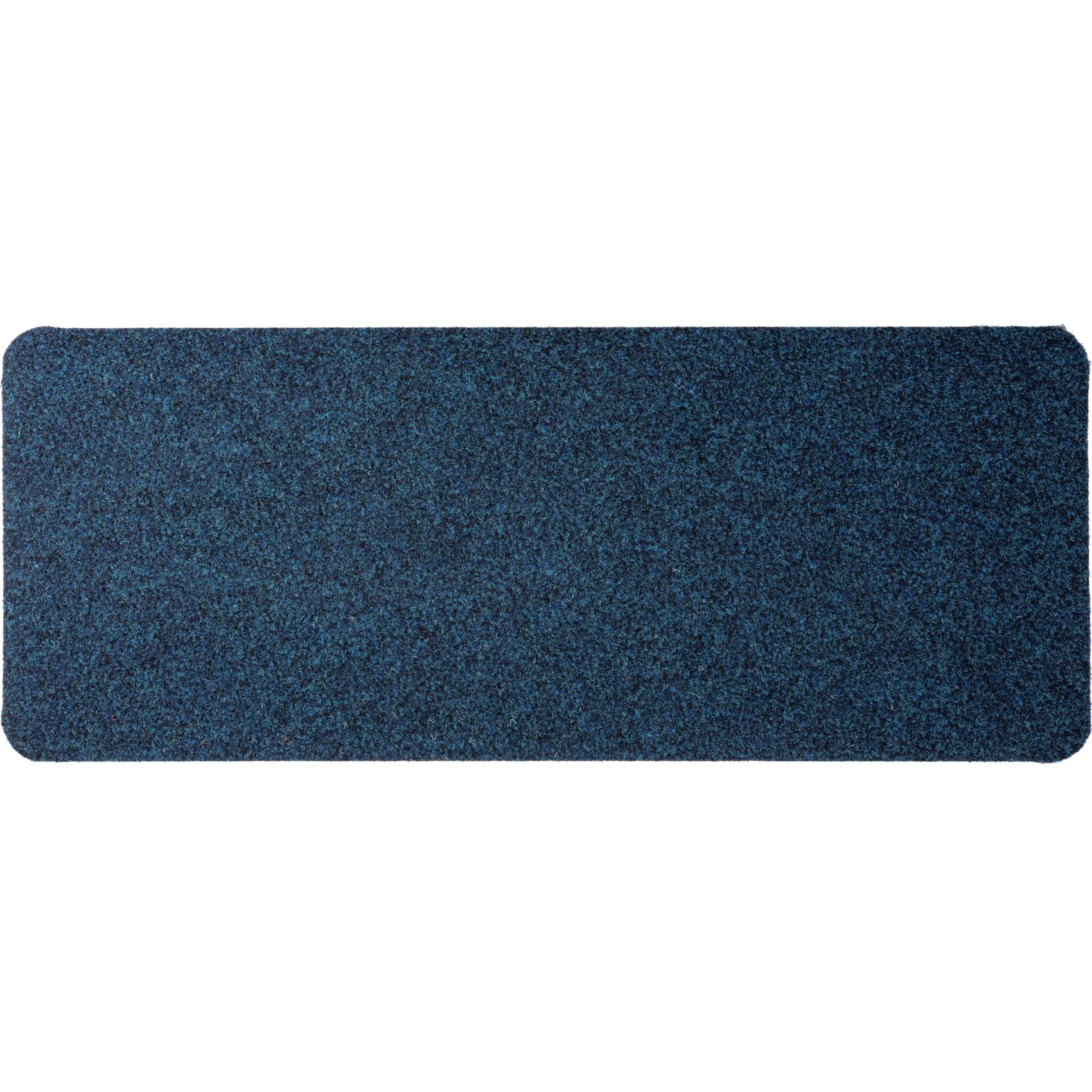 ANRO Fußmatte POET Schuhparkplatz schmal Schmutzfangmatte Unifarben, eckig, Höhe: 3 mm, Schuh-Abstellplatz rutschfest 25x60cm Kräusel Blau wasserdicht