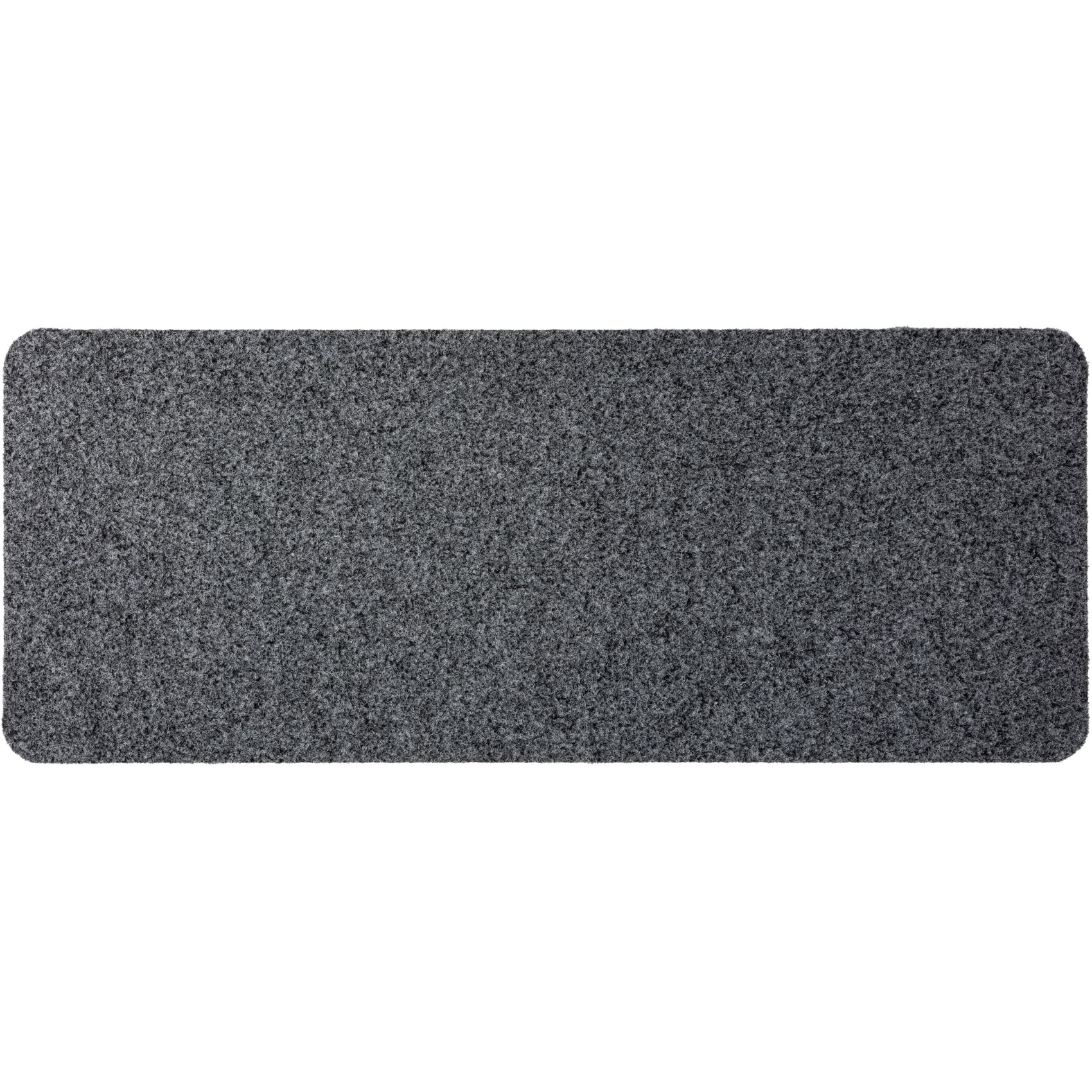 ANRO Fußmatte POET Schuhparkplatz schmal Schmutzfangmatte Unifarben, eckig, Höhe: 3 mm, Schuh-Abstellplatz rutschfest 25x60cm Kräusel Grau wasserdicht