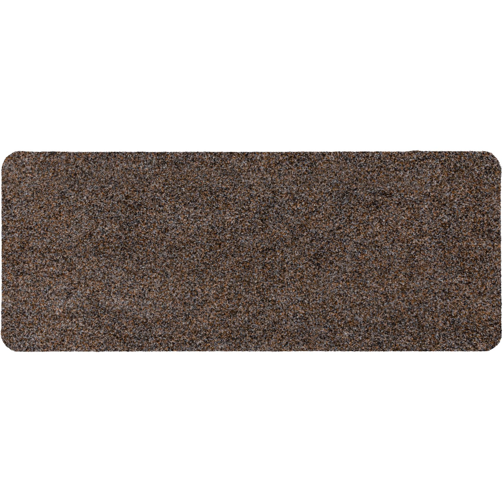 ANRO Fußmatte POET Schuhparkplatz schmal Schmutzfangmatte Unifarben, eckig, Höhe: 3 mm, Schuh-Abstellplatz rutschfest 25x60cm Kräusel Braun wasserdicht