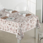 Tischdecke aus Stoff Textil Tischwäsche abwaschbar Tischtuch Baumwolle Polyester Kaffee In-/Outdoor Tischdecke
