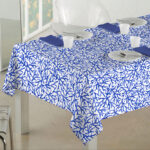 Tischdecke aus Stoff Textil Tischwäsche abwaschbar Tischtuch Baumwolle Polyester Korallen In-/Outdoor Tischdecke