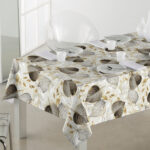 Tischdecke aus Stoff Textil Tischwäsche abwaschbar Tischtuch Baumwolle Polyester Palladium In-/Outdoor Tischdecke