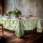 Tischdecke aus Stoff Textil Tischwäsche abwaschbar Tischtuch Baumwolle Polyester Brise In-/Outdoor Tischdecke
