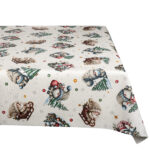 Weihnachtstischdecke Stofftischdecke Tischwäsche Tischdecke abwaschbar Tischtuch Baumwolle Polyester Weihnachtsmann