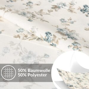 Tischdecke abwaschbar Tischwäsche Tischtuch Stoff Baumwolle Polyester Outdoor Gartentischdecke Alisa Rosen