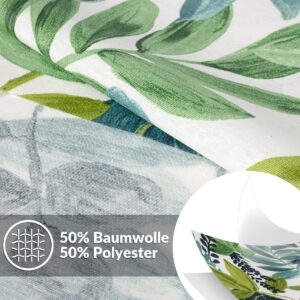 Tischdecke abwaschbar Tischwäsche Tischtuch Stoff Tafeldecke Baumwolle Polyester Gartentischdecke Tropik Blätter