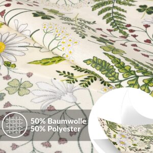 Tischdecke abwaschbar Tischwäsche Tischtuch Stoff Tafeldecke Baumwolle Polyester Outdoor Gartentischdecke Kamille