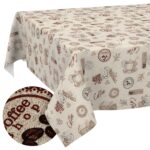 Tischdecke abwaschbar Tischwäsche Tischtuch Stoff Tafeldecke Baumwolle Polyester Outdoor Gartentischdecke Kaffee Coffee
