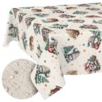 Weihnachtstischdecke Stofftischdecke Tischwäsche Tischdecke abwaschbar Tischtuch Baumwolle Polyester Weihnachtsmann