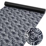 Teppichläufer Läufer Flur Küchenläufer rutschfest Rosen Grau Breite 65cm / 100cm