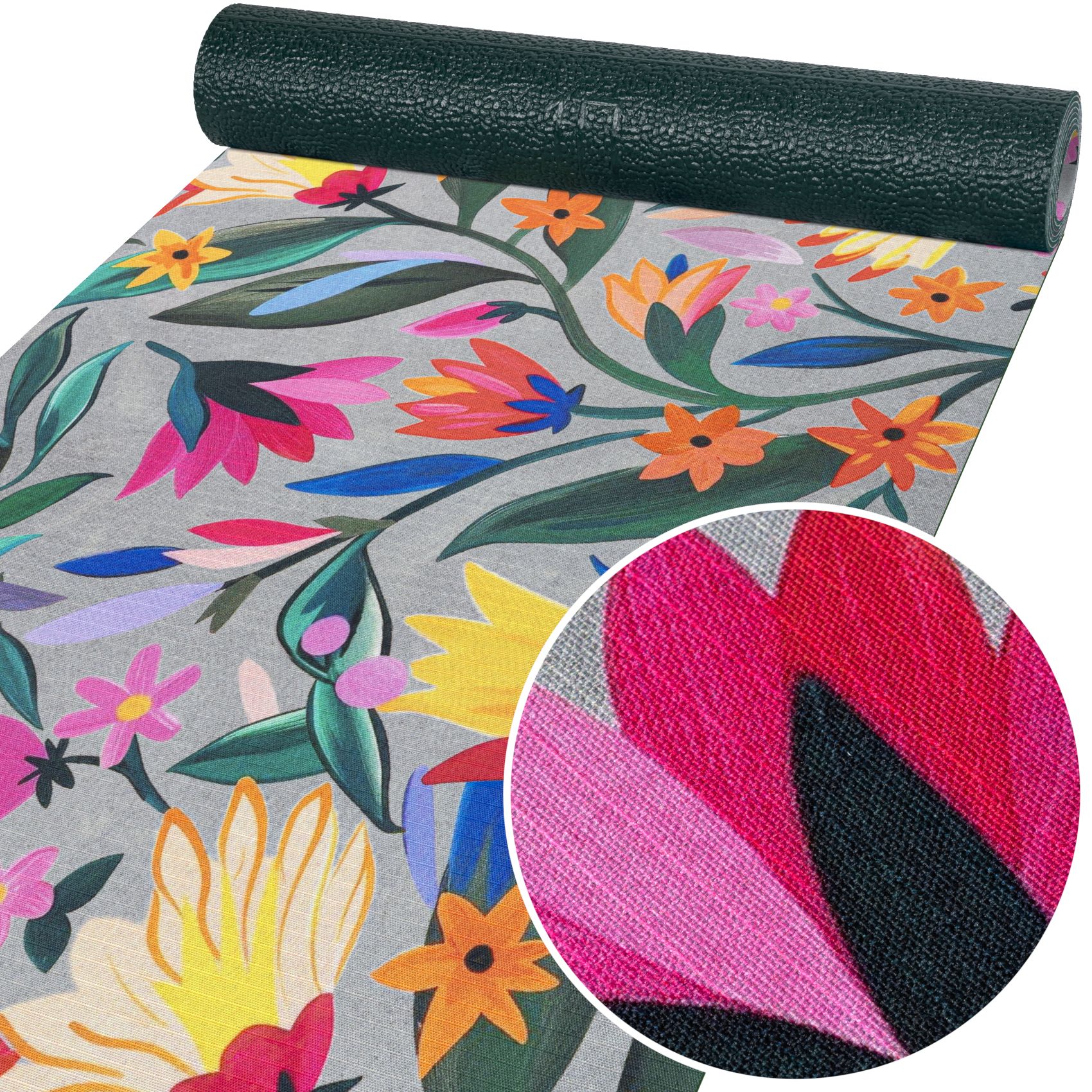 ANRO Küchenläufer RANNA pflegeleicht Teppichläufer Bodenmatte Flurläufer Küchenteppich, eckig, Höhe: 3 mm, Meterware rutschfest 100cm Einfach Bunt wasserdicht