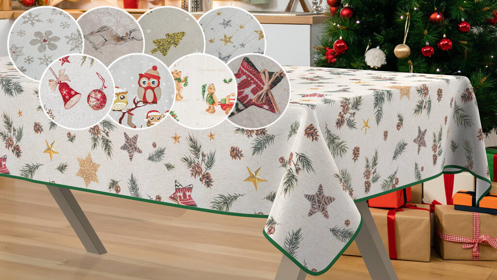 Edle Tischdecke für Weihnachten – magischer Glanz für Ihr Fest
