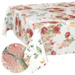 Wachstischdecke Wachstuch Tischdecke abwaschbar Gartentischdecke pflegeleicht Mohnblumen