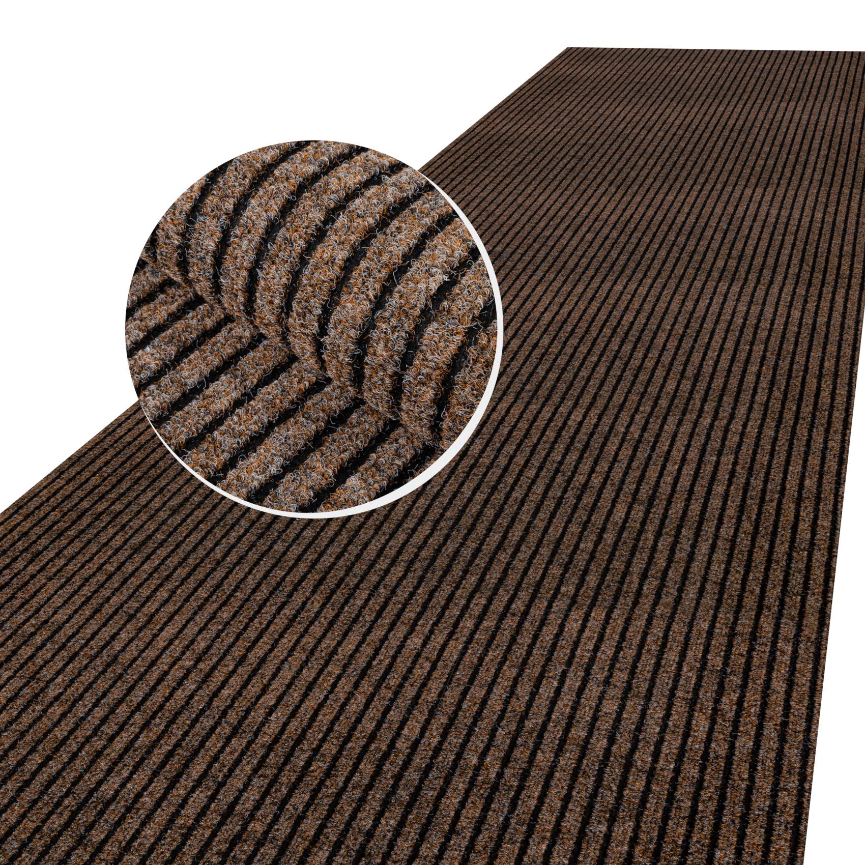 Schmutzfangmatte Sauberlaufmatte Meterware Fußmatte Teppich Läufer Flur Braun Breite 160 cm 100 x 160 cm