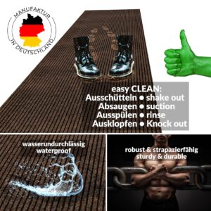 Schmutzfangmatte Sauberlaufmatte Meterware Fußmatte Teppich Läufer Flur Braun Breite 160 cm