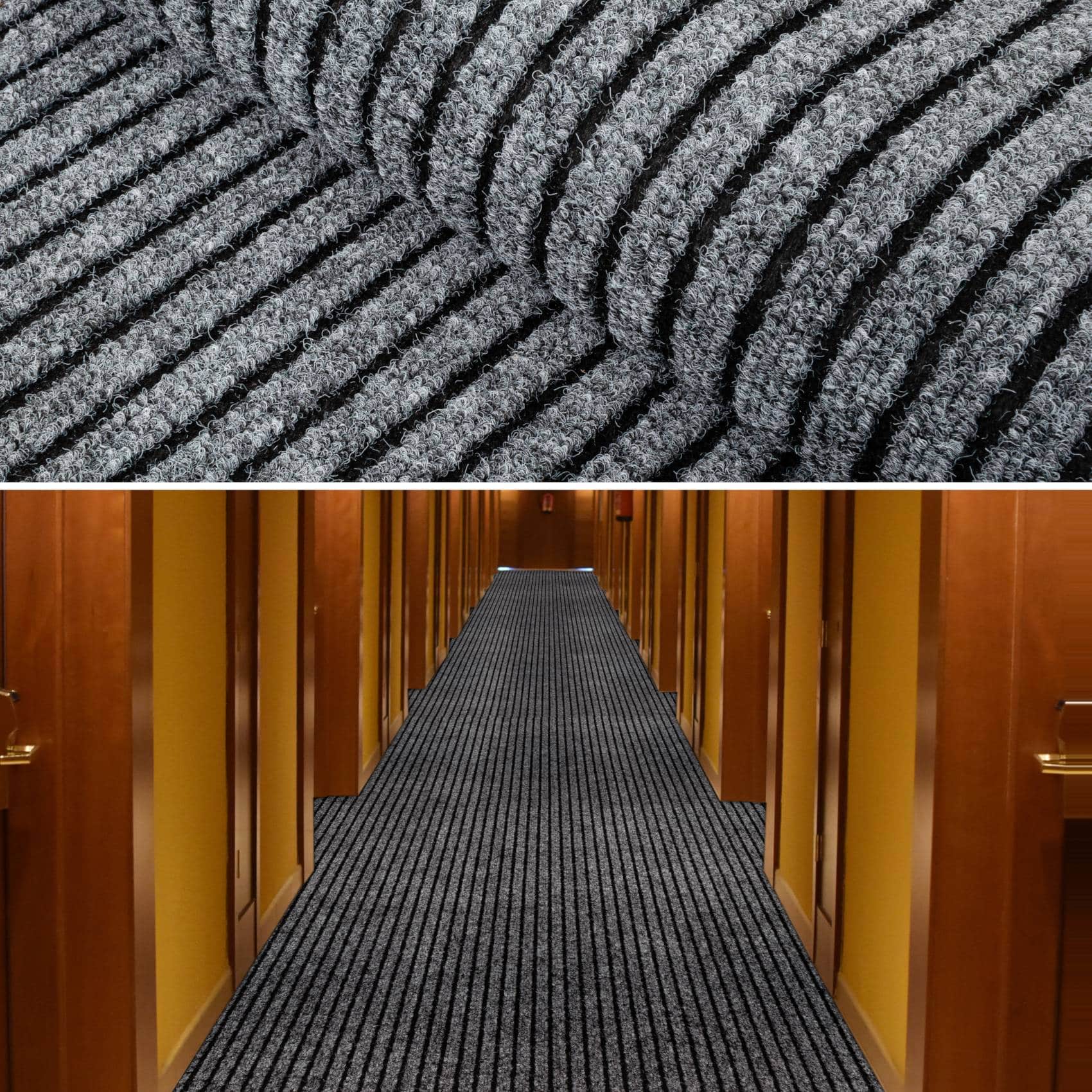 Schmutzfangmatte Sauberlaufmatte Meterware Fußmatte Teppich Läufer Flur Grau Breite 100 cm – 100 x 100 cm