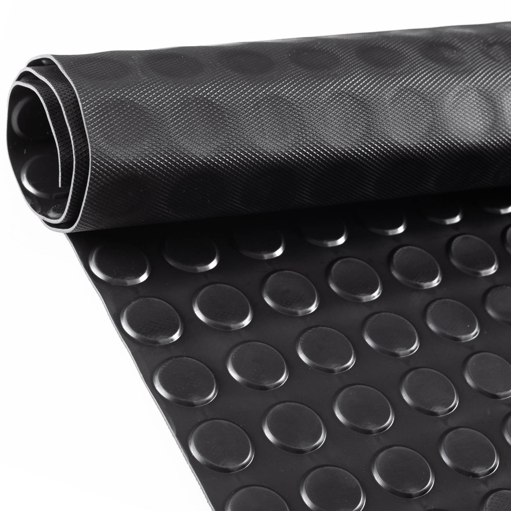 Gummimatte Meterware Noppenmatte TPE Gummi Bodenbelag Gummiläufer Noppen geruchsarm 3mm stark Schwarz Breite 140cm 100 x 140 cm