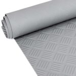 Gummimatte Meterware Riffelblechoptik Gummiläufer TPE Riffelblech Gummi Bodenbelag geruchsarm 3mm stark Grau Breite 140cm