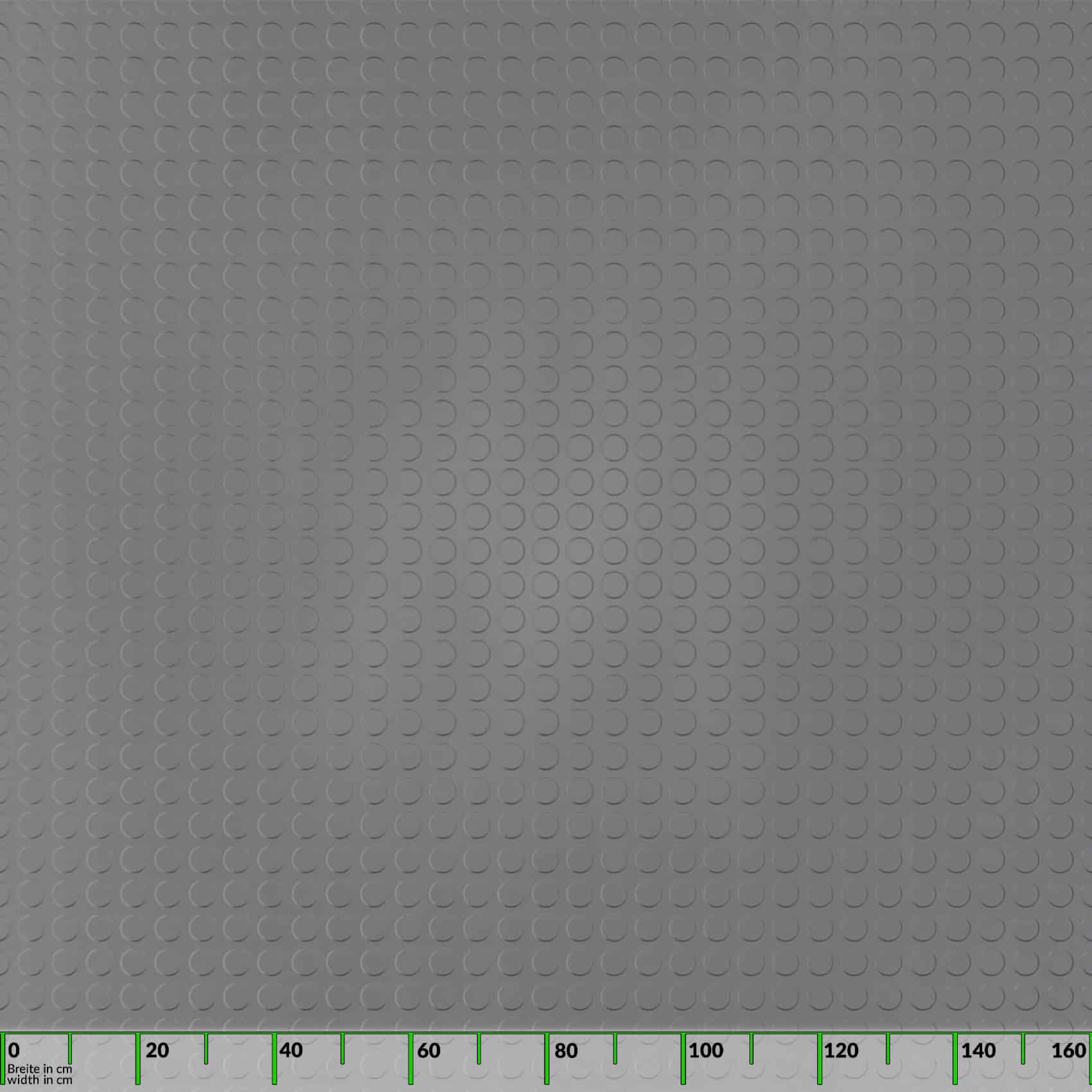 Gummimatte Meterware Noppenmatte TPE Gummi Bodenbelag Gummiläufer Noppen geruchsarm 3mm stark Grau Breite 140cm – 100 x 140 cm