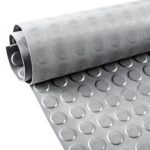 Gummimatte Meterware Noppenmatte TPE Gummi Bodenbelag Gummiläufer Noppen geruchsarm 3mm stark Grau Breite 140cm