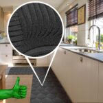 Teppich Küchenläufer Teppichläufer Läufer Flur abwischbar Textil Baker Grau 67x55cm