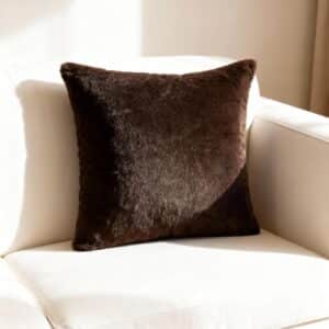 Kissen Plüsch Dekokissen Anthrazit Sofakissen Kissenbezug Kuschelkissen Kunstfell Kissenhülle mit & ohne Füllkissen 3 Größen