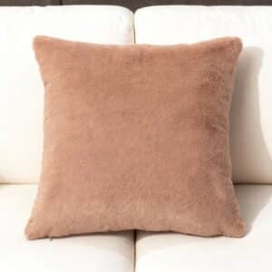 Kissen Plüsch Dekokissen Altrosa Sofakissen Kissenbezug Kuschelkissen Kunstfell Kissenhülle mit & ohne Füllkissen 3 Größen
