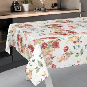 Wachstischdecke Wachstuch Tischdecke abwaschbar Gartentischdecke pflegeleicht Mohnblumen