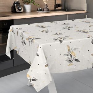 Wachstischdecke Wachstuch Tischdecke abwaschbar Gartentischdecke pflegeleicht Silberblat