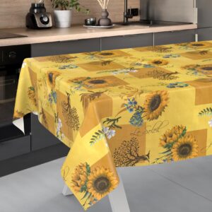 Wachstischdecke Wachstuch Tischdecke abwaschbar Gartentischdecke pflegeleicht Sonnenblume