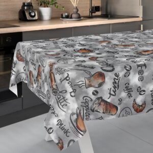 Wachstischdecke Wachstuch Tischdecke abwaschbar Gartentischdecke pflegeleicht Coffee