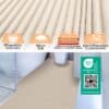 BM02-130_13 Badematte Uni Beige 130cmx50cm – Ansicht 2
