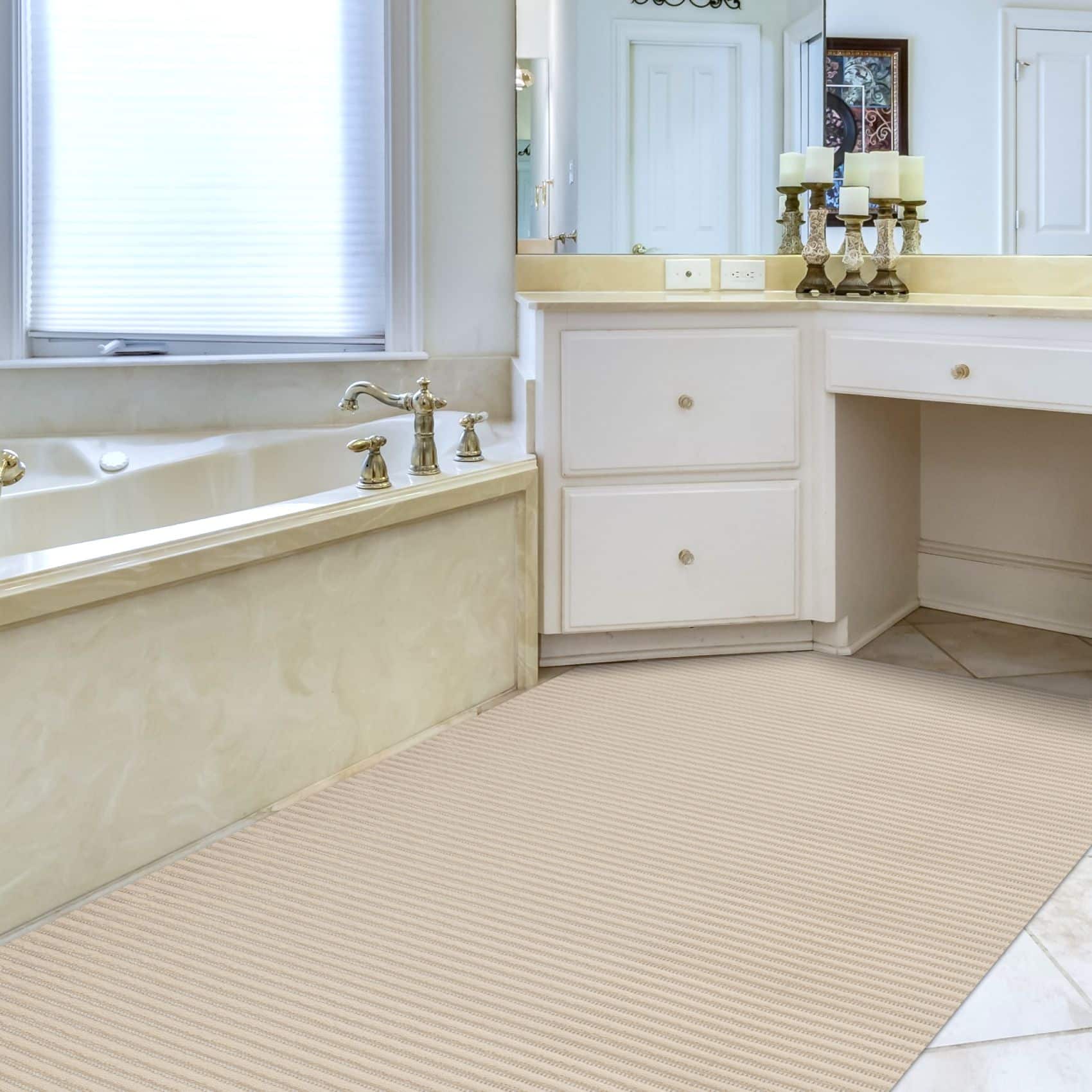 Badematte Uni Beige 130cmx50cm