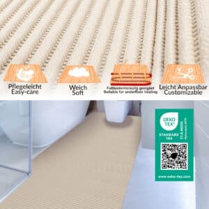 Badematte Uni Beige 65cmx80cm