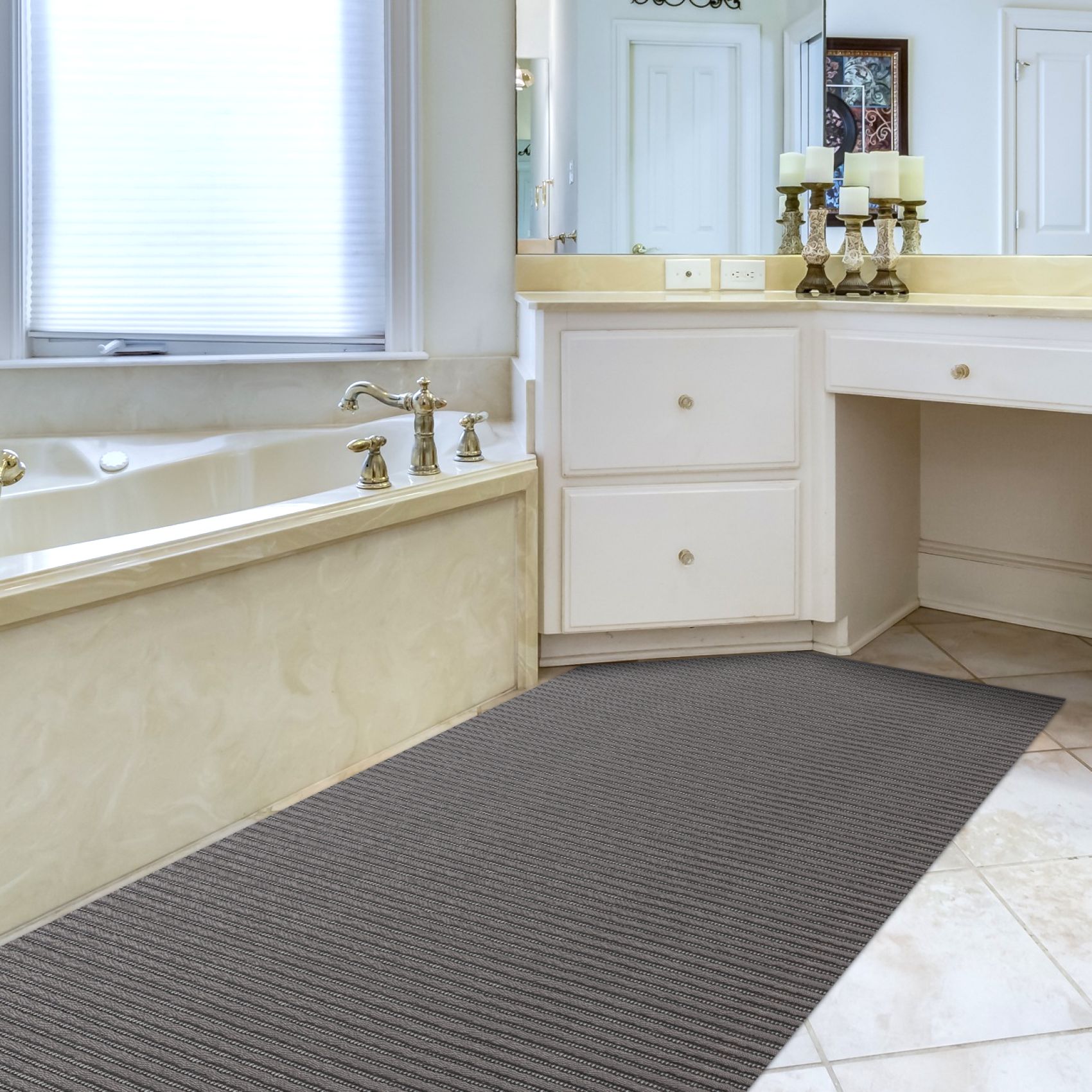 Badematte Uni Dunkelgrau 60cmx100cm