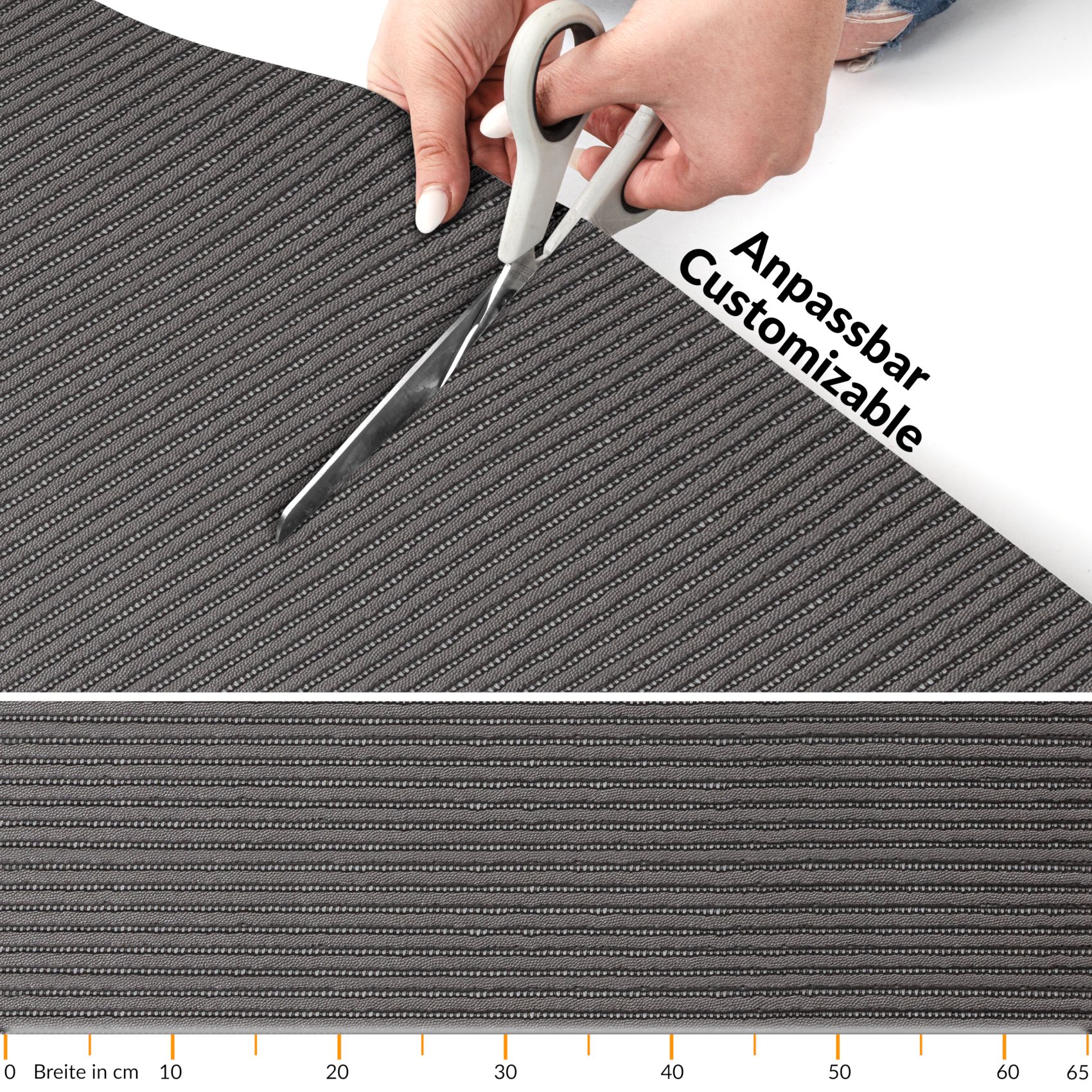 Badematte Uni Dunkelgrau 50cmx100cm