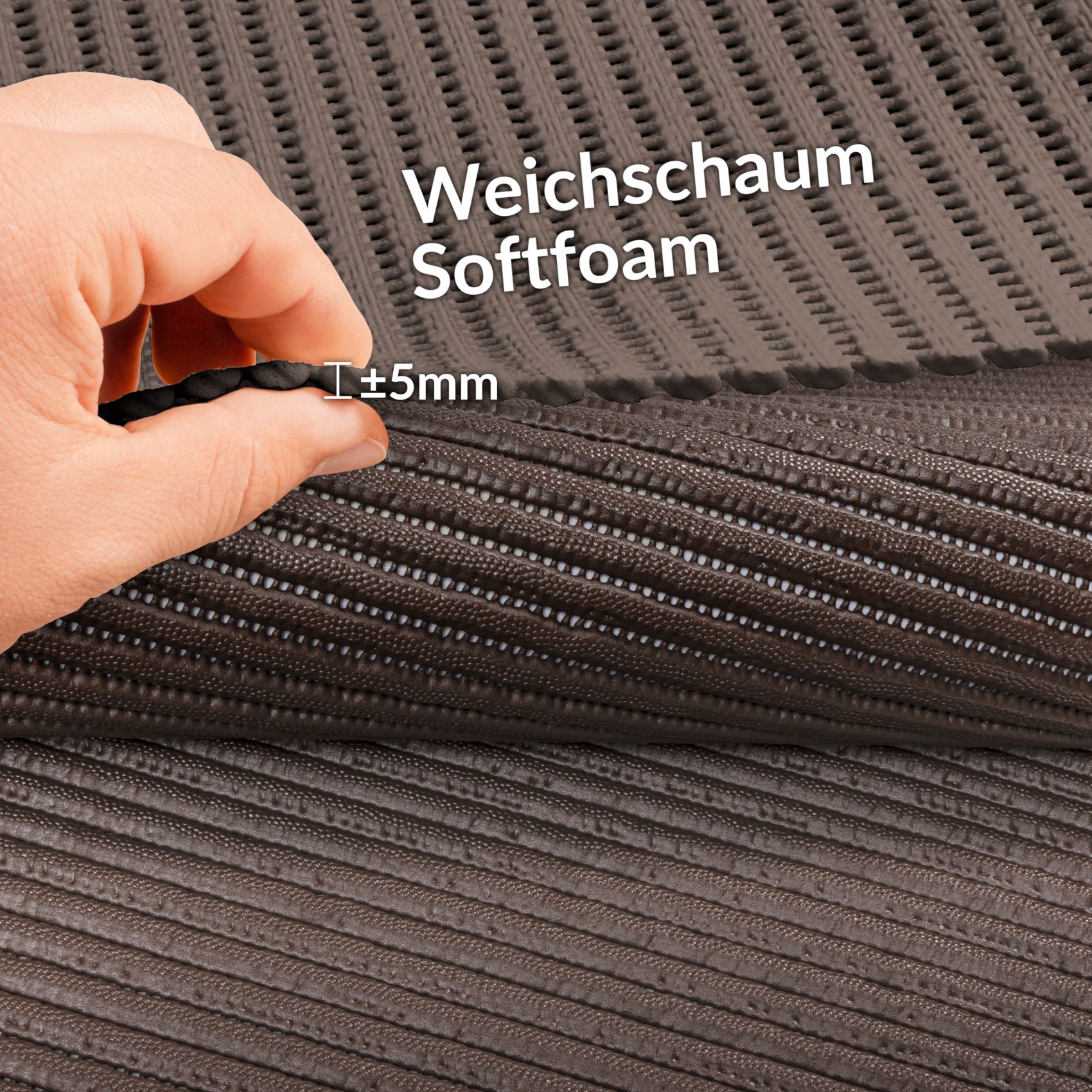 Badematte Uni Braun 65cmx85cm