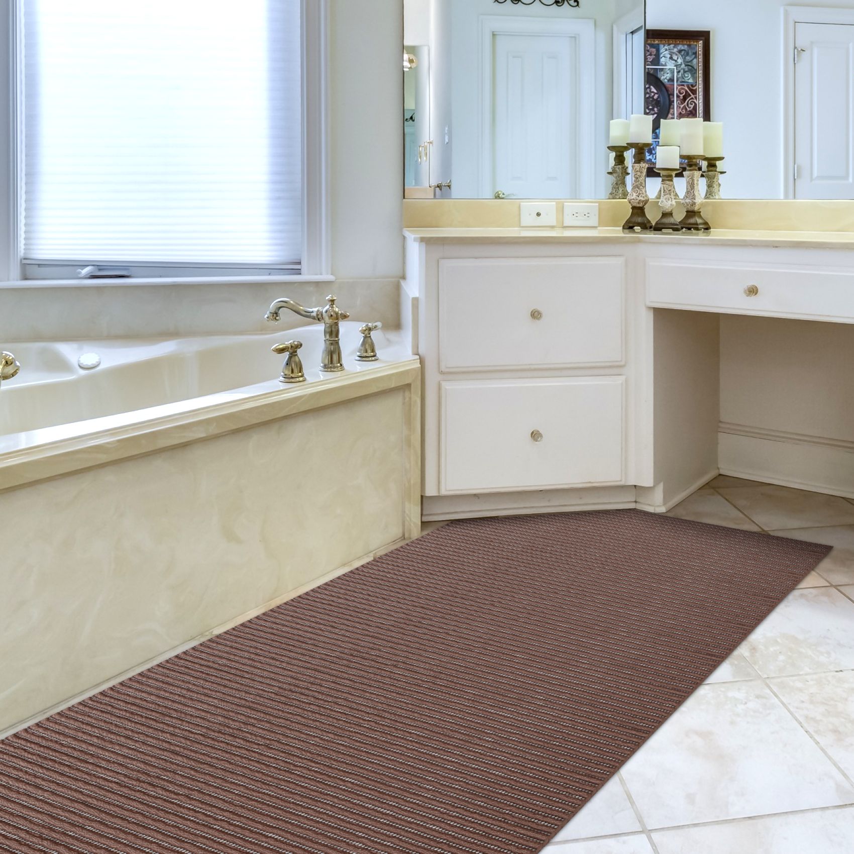 Badematte Uni Braun 65cmx85cm