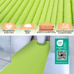 Badematte Uni Apfelgrün 50cmx100cm
