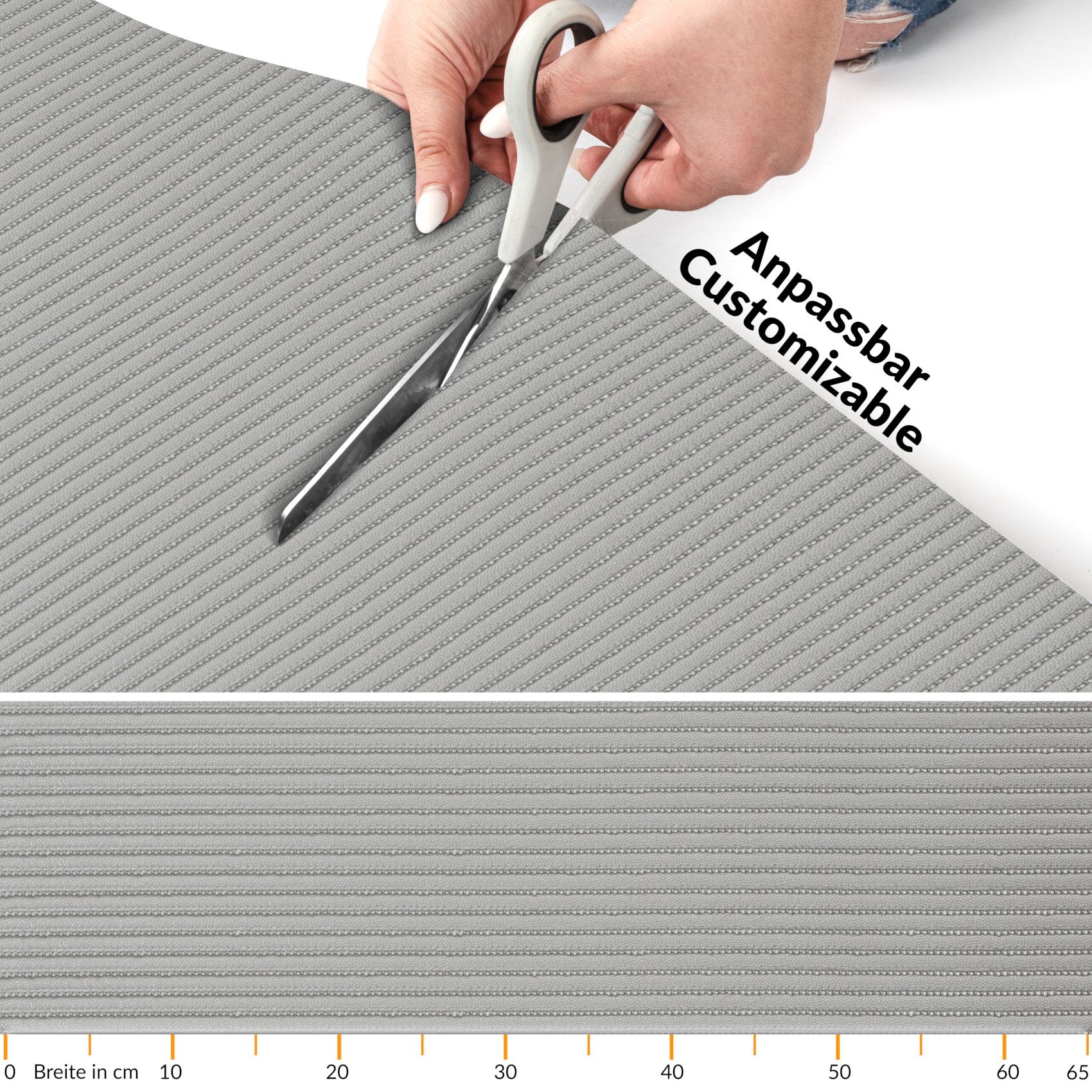 Badematte Uni Grau 45cmx90cm