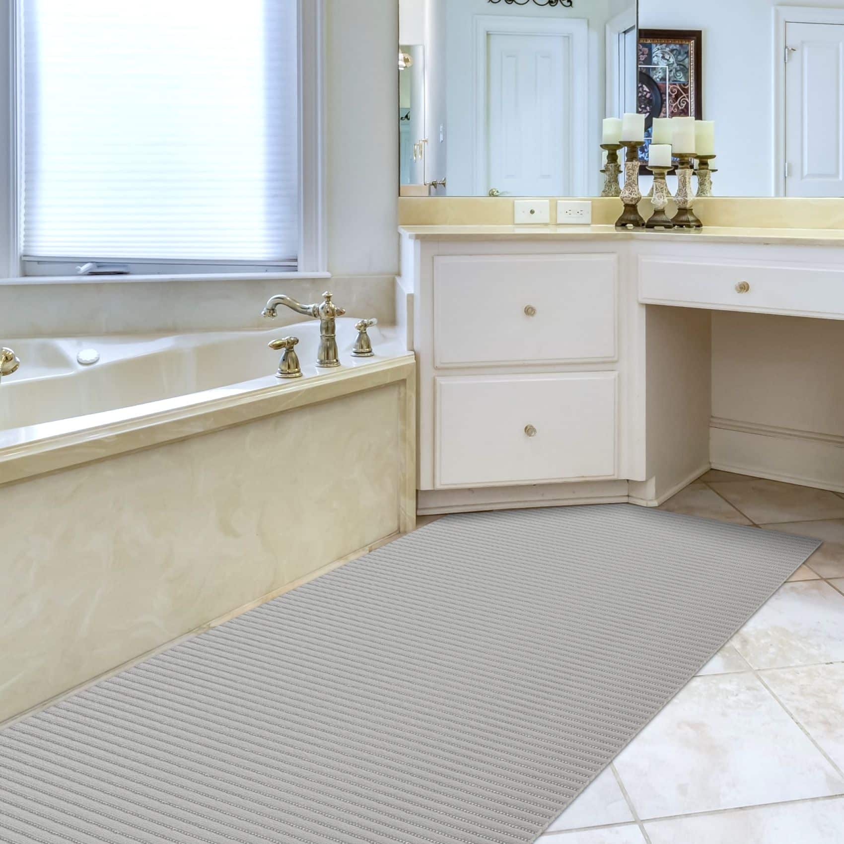 Badematte Uni Grau 45cmx90cm