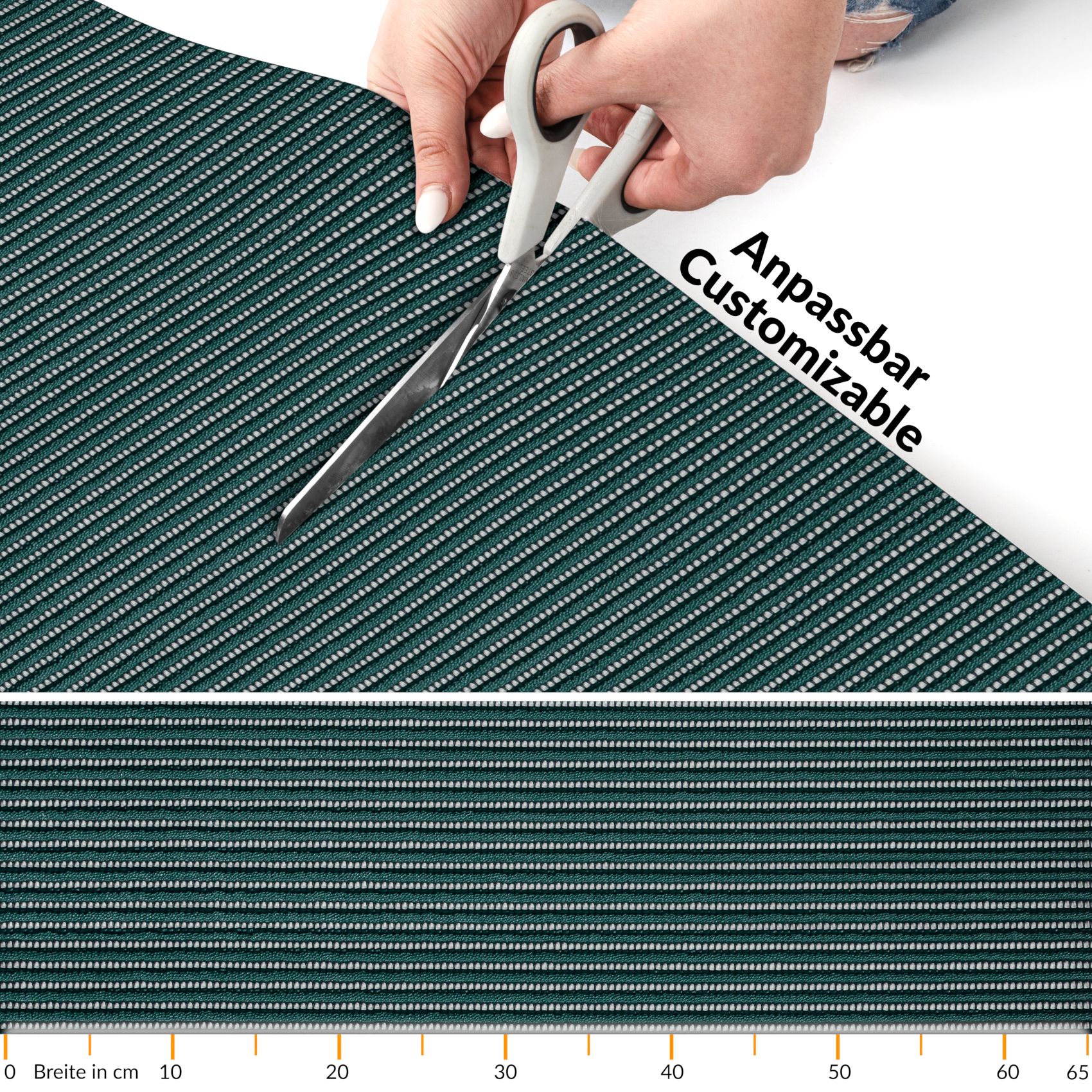 Badematte Uni Dunkelgrün 50cmx110cm