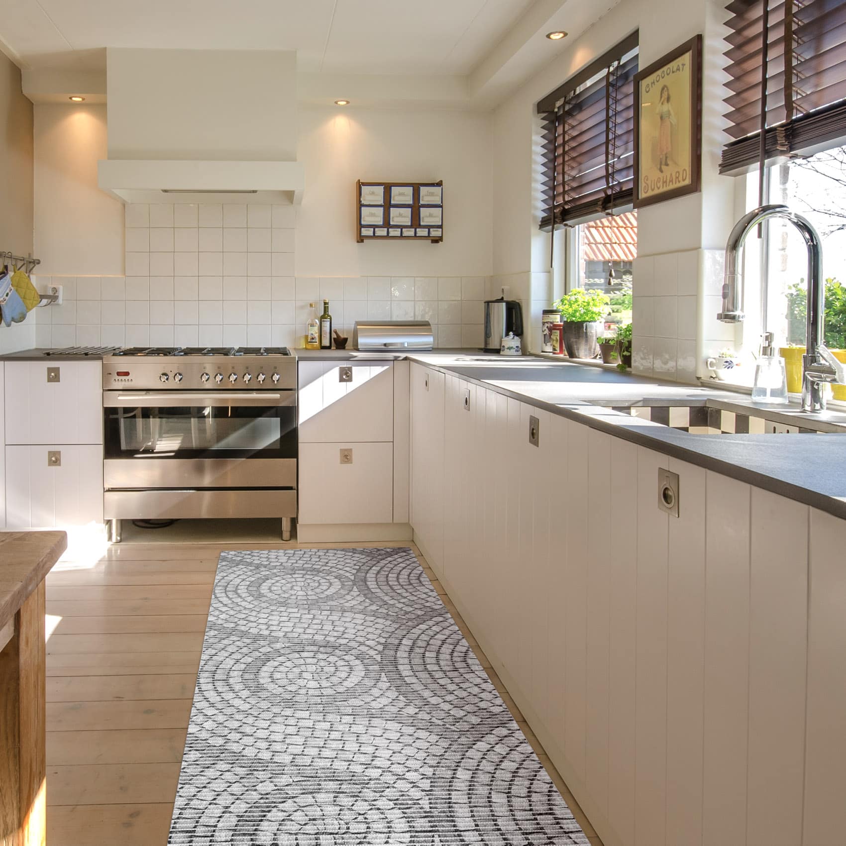 Mosaiksteine Steine in Grau 80x65cm