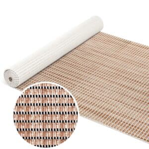 Badematte aus Meterware Leinen Optik Braun Breite 50cm Weichschaummatte Badvorleger 80cm