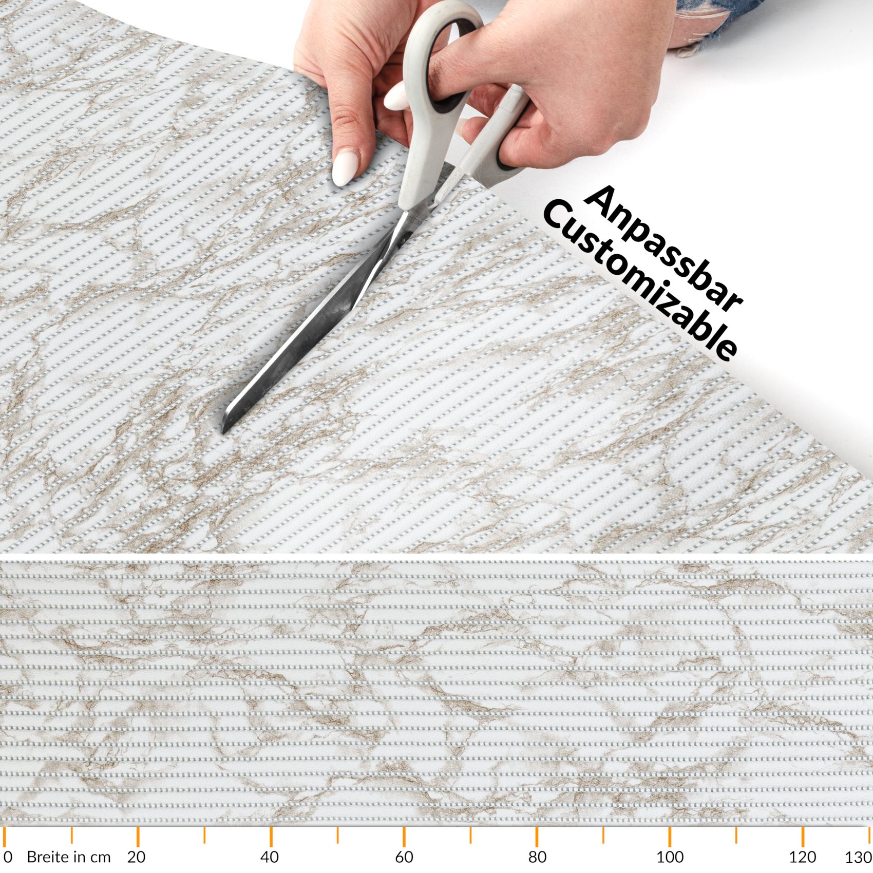 Weichschaummatte Badematte Marmor Braun 045x65cm