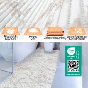 Weichschaummatte Badematte Marmor Braun 100x65cm